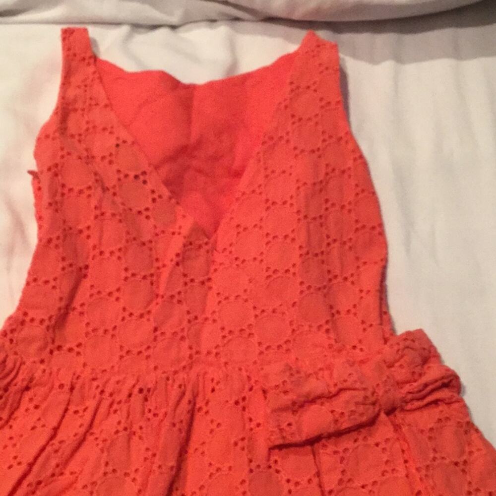 Lili Gaufrette 2t melon Eyelet dress worn once